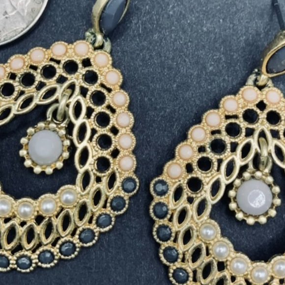 Lia Sophia Gold Tone Earrings - Picture 2 of 3